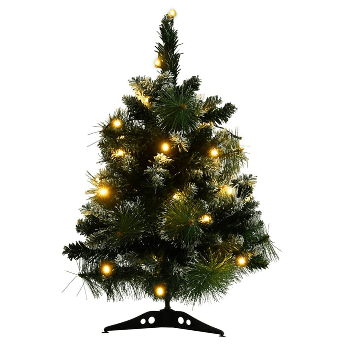 Albero di Natale Preilluminato con Palline Verde