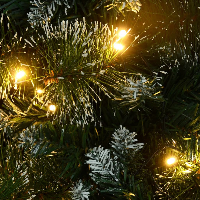 Albero di Natale Preilluminato con Palline Verde