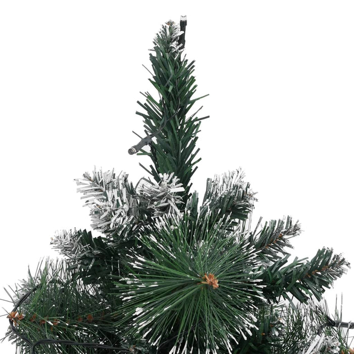 Albero di Natale Preilluminato con Palline Verde