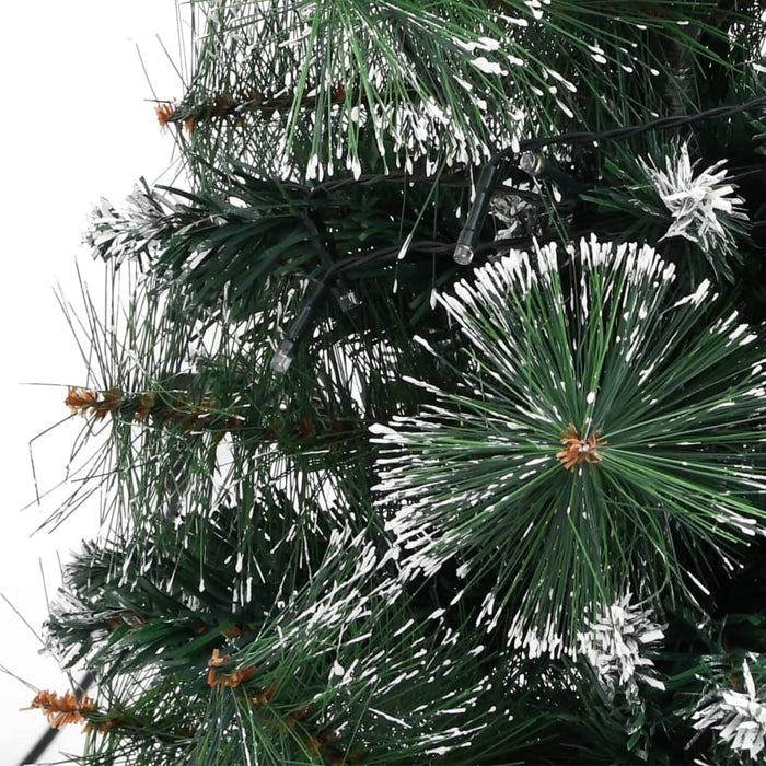 Albero di Natale Preilluminato con Palline Verde