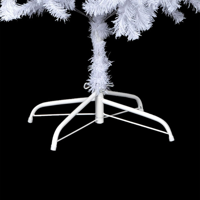 Albero di Natale Preilluminato con Palline e Rami Decorativi