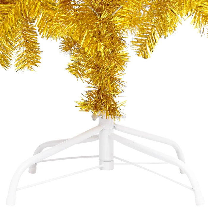 Albero di Natale Preilluminato con Palline Oro in diverse misure PET