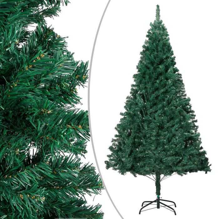 Albero di Natale Preilluminato con Palline Verde