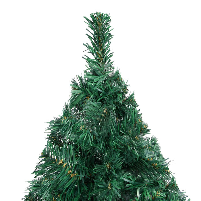 Albero di Natale Preilluminato con Palline Verde