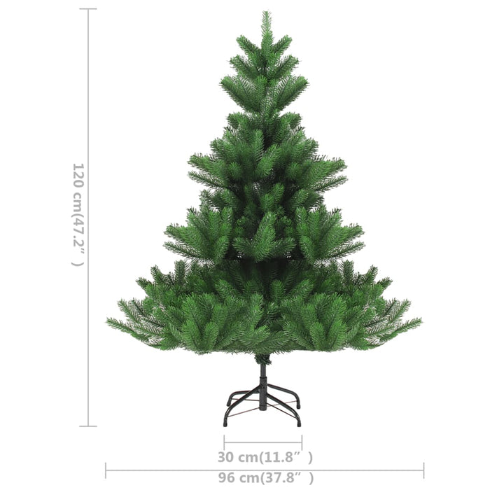 Albero Natale Artificiale Nordmann con LED e Palline Verde