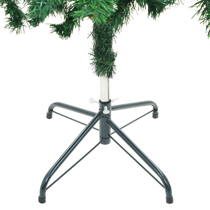 Albero di Natale Preilluminato con Palline e Rami Decorativi