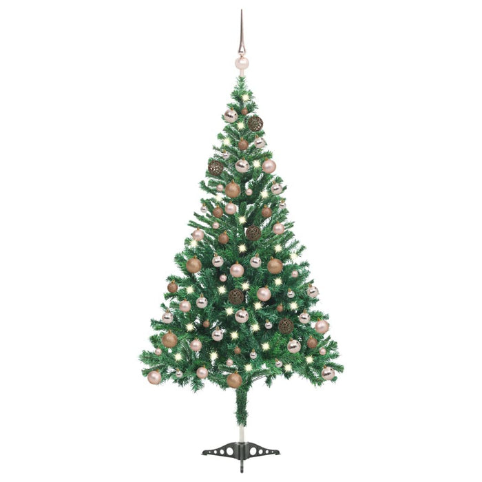 Albero di Natale Preilluminato con Palline 180-210 cm 564-910 Rami