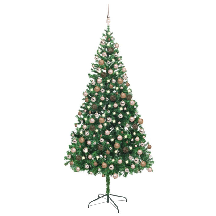 Albero di Natale Preilluminato con Palline 180-210 cm 564-910 Rami