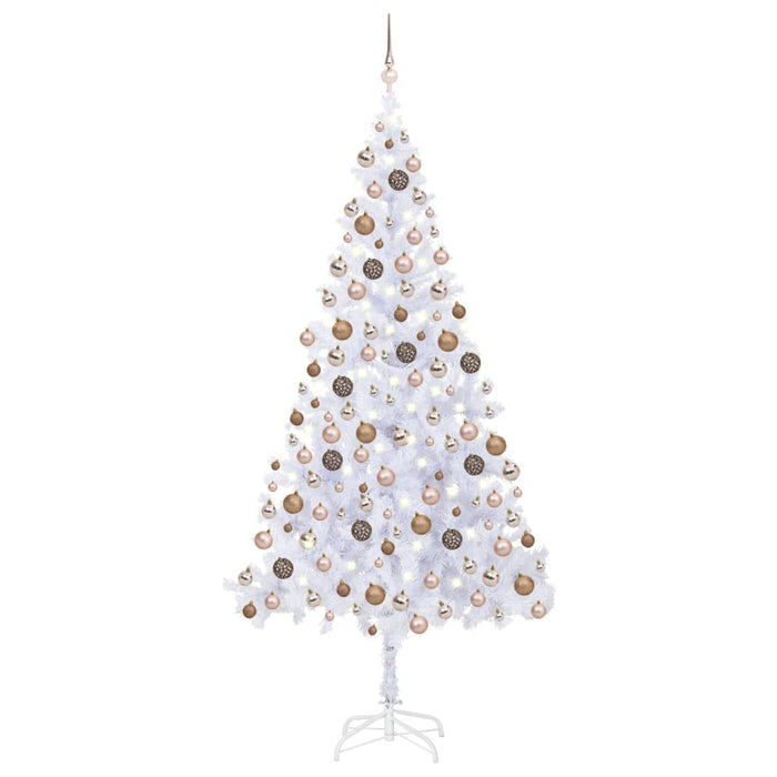 Albero di Natale Preilluminato con Palline 180-210 cm 564-910 Rami