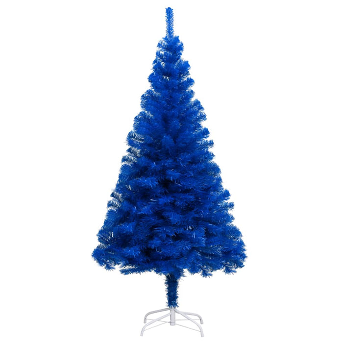 Albero di Natale Preilluminato con Palline Blu in PVC