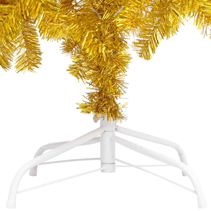 Albero di Natale Preilluminato con Palline Oro in diverse misure PET