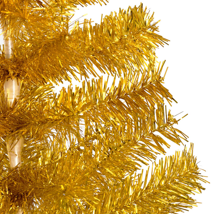 Albero di Natale Preilluminato con Palline Oro in diverse misure PET