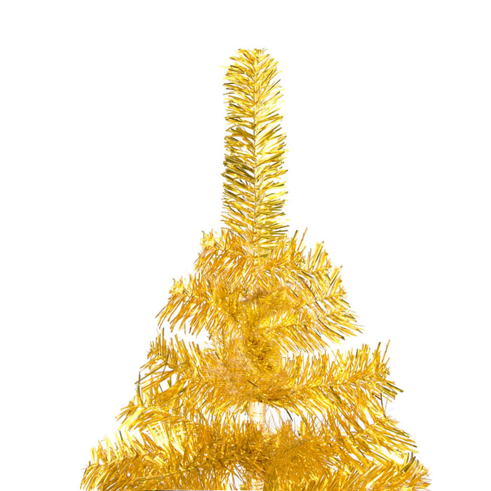 Albero di Natale Preilluminato con Palline Oro in diverse misure PET