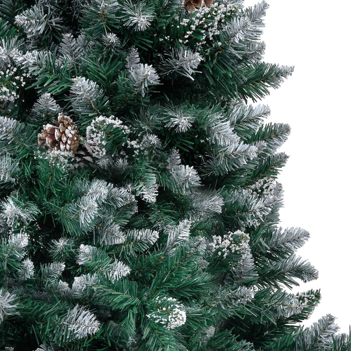 Albero di Natale Preilluminato con Palline e Pigne