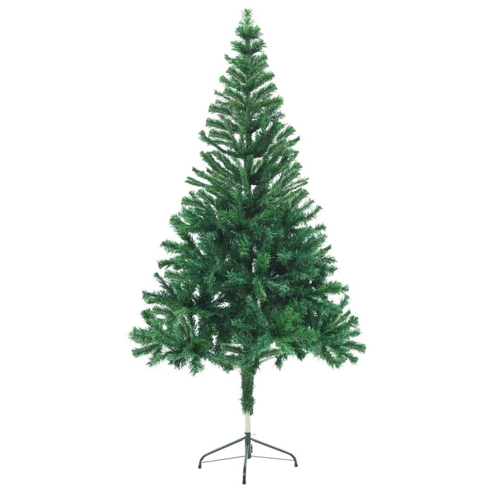 Albero di Natale Preilluminato con Palline e Rami Decorativi