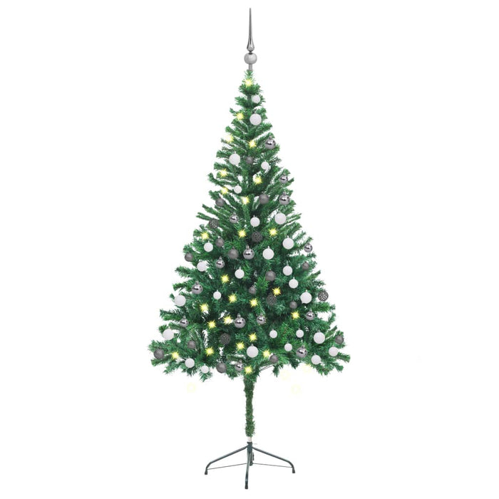 Albero di Natale Preilluminato con Palline 180-210 cm 564-910 Rami