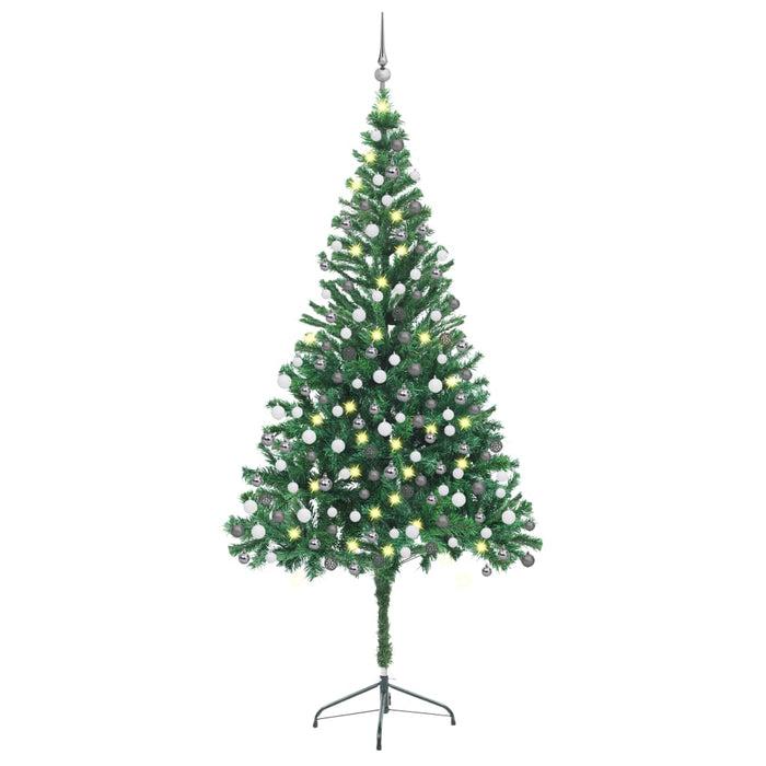 Albero di Natale Preilluminato con Palline 180-210 cm 564-910 Rami