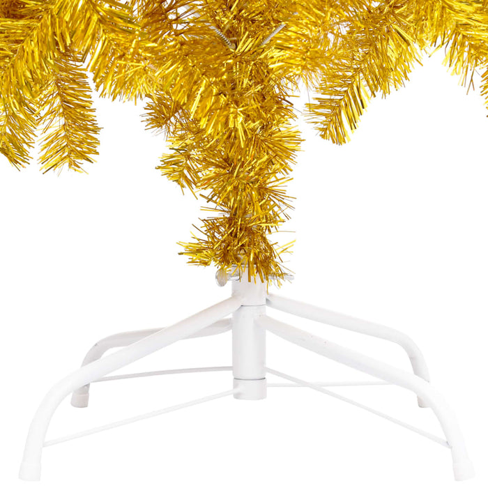 Albero di Natale Preilluminato con Palline Oro in diverse misure PET