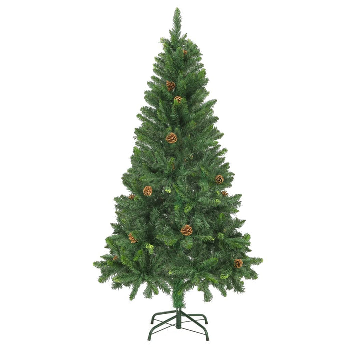 Albero di Natale Artificiale Preilluminato con Pigne