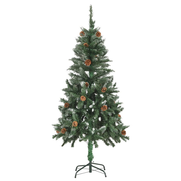 Albero di Natale Artificiale Preilluminato con Pigne