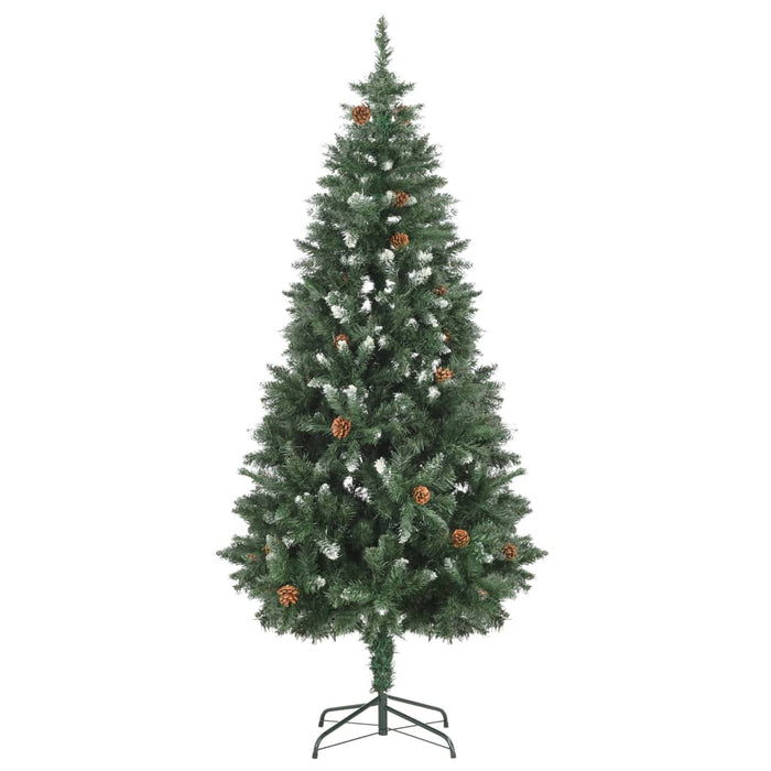 Albero di Natale Artificiale Preilluminato con Pigne