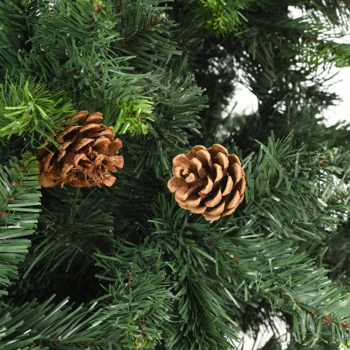 Albero di Natale Preilluminato con Palline Verde