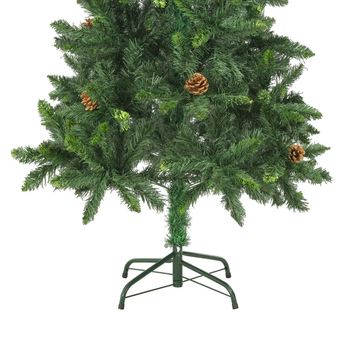 Albero di Natale Preilluminato con Palline Verde