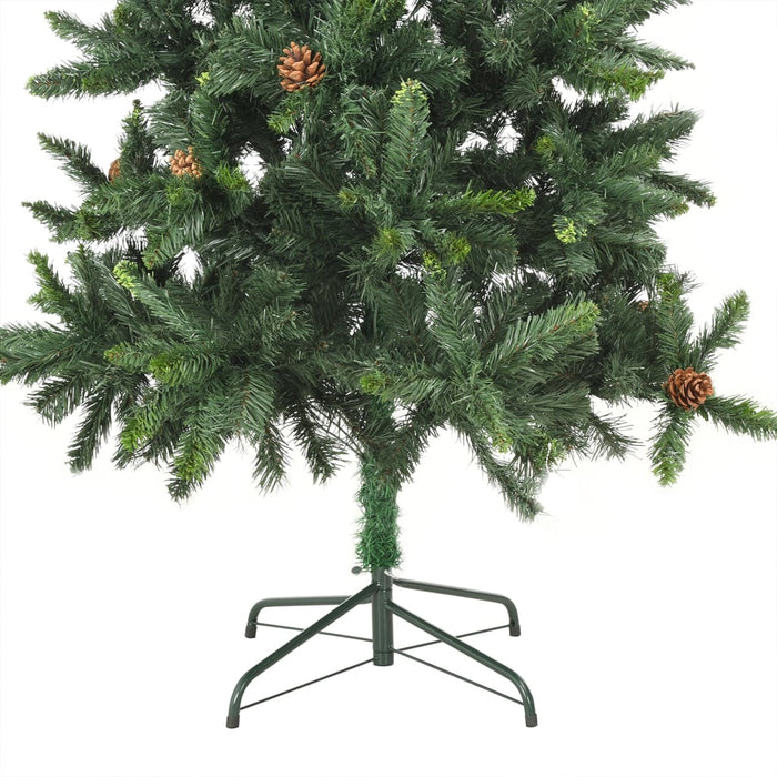 Albero di Natale Preilluminato con Palline Verde