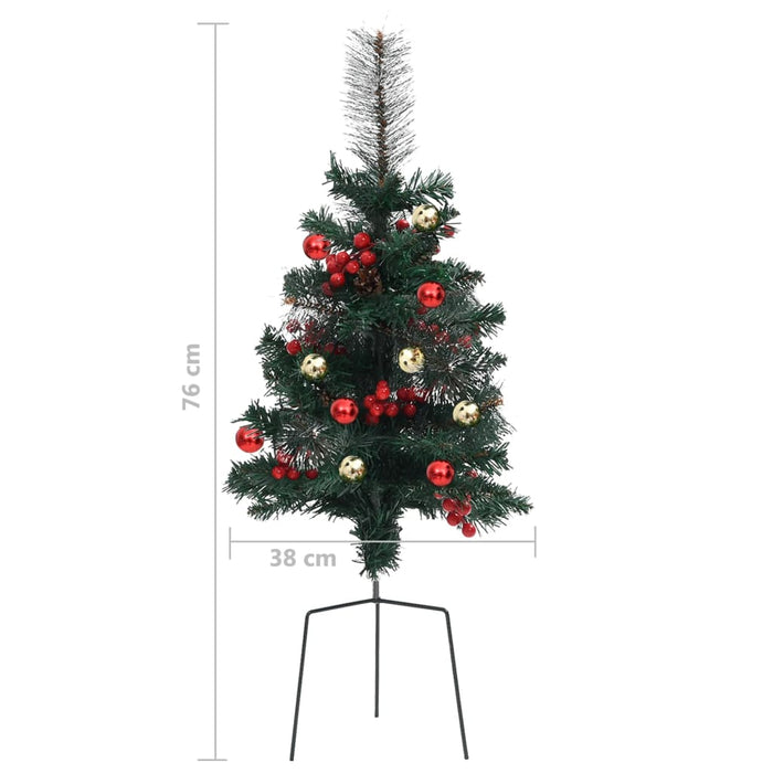 Alberi di Natale Artificiale per Viali 2 pz in PVC con LED