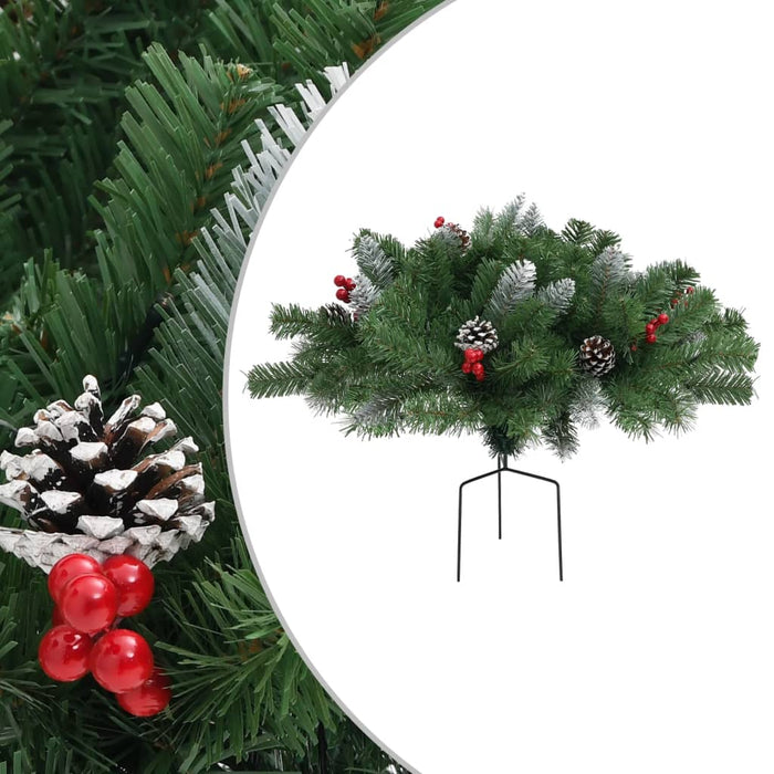 Alberi di Natale Artificiale per Viali 2 pz in PVC con LED