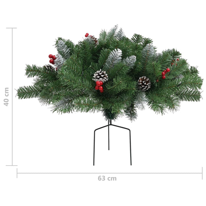 Alberi di Natale Artificiale per Viali 2 pz in PVC con LED