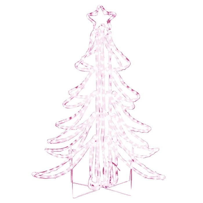 Figura Albero Natale Pieghevole con LED Bianco Caldo 87x87x93cm - Set di 2 e 3pz