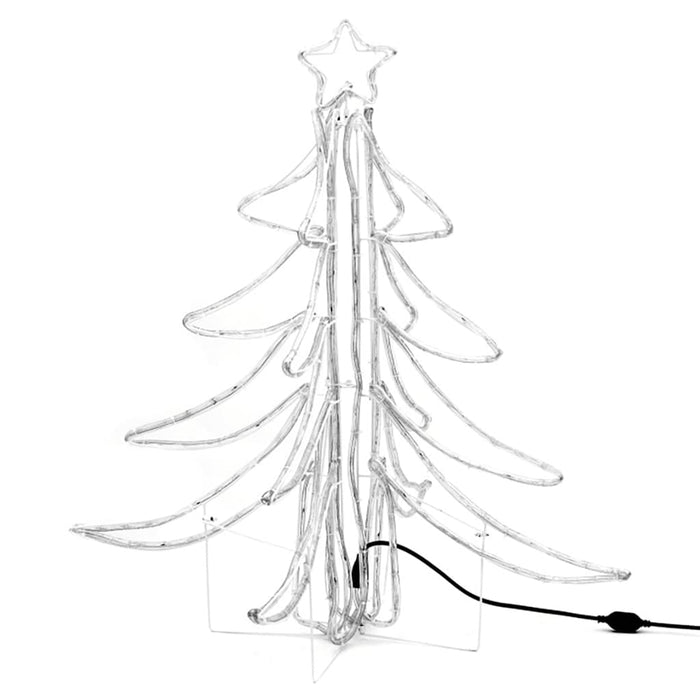 Figura Albero Natale Pieghevole con LED Bianco Caldo 87x87x93cm - Set di 2 e 3pz