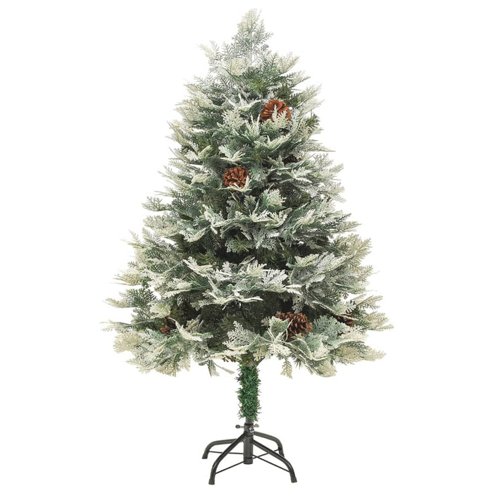 Albero di Natale Preilluminato con Pigne Verde in PVC e PE