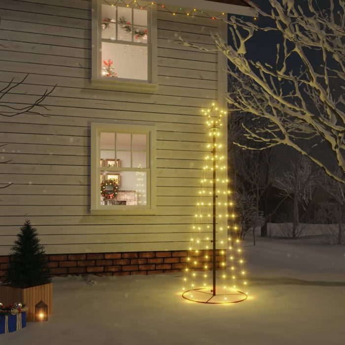 Albero di Natale a Cono con LED Bianco Caldo e Freddo