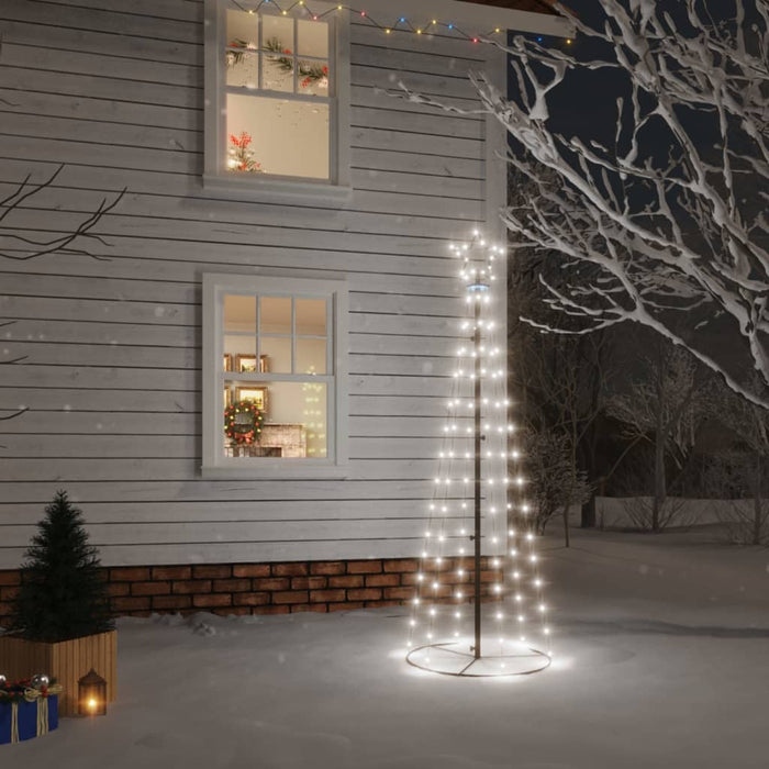 Albero di Natale a Cono con LED Bianco Caldo e Freddo