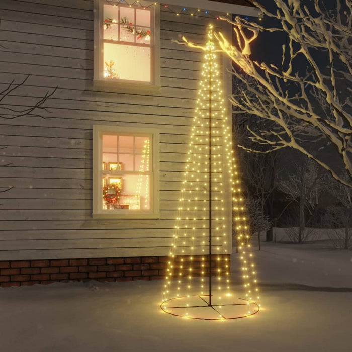 Albero di Natale a Cono con LED Bianco Caldo e Freddo