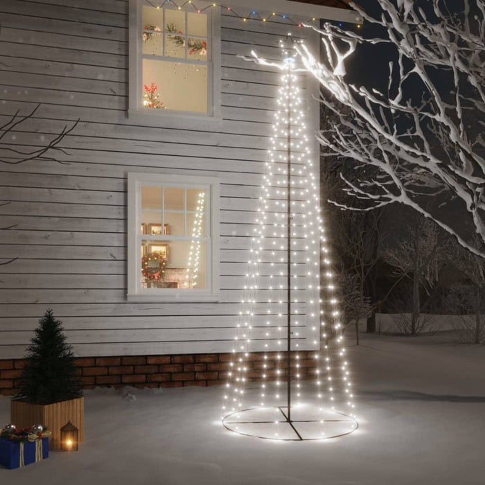 Albero di Natale a Cono con LED Bianco Caldo e Freddo