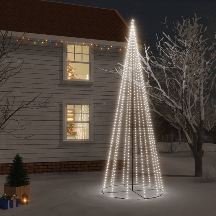 Albero di Natale a Cono con LED Bianco Caldo e Freddo