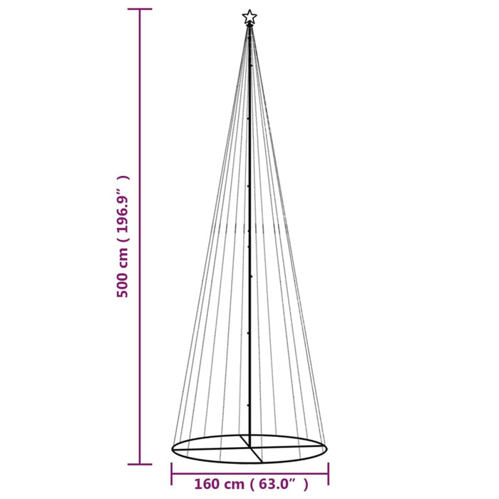 Albero di Natale a Cono Colorato con LED