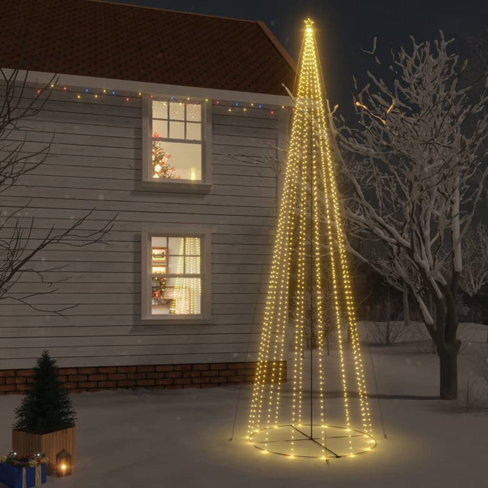 Albero di Natale a Cono con LED Bianco Caldo e Freddo