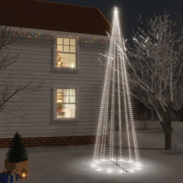 Albero di Natale a Cono con LED Bianco Caldo e Freddo