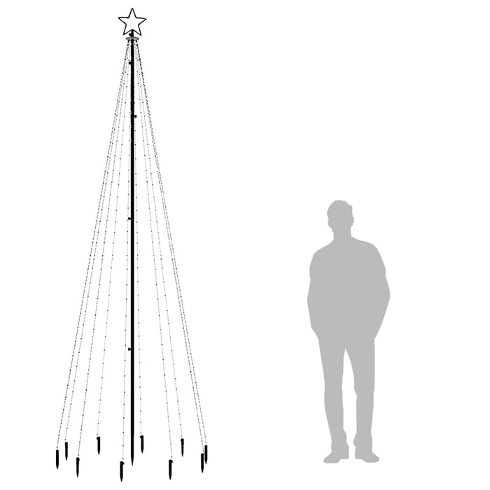 Albero di Natale con Puntale e LED di varie intensità e altezze