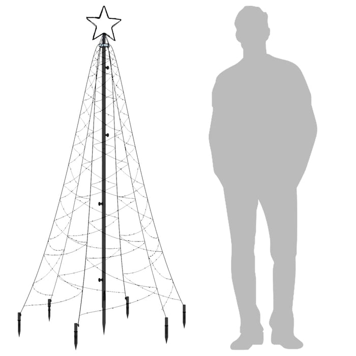 Albero di Natale con Puntale e LED di varie intensità e altezze