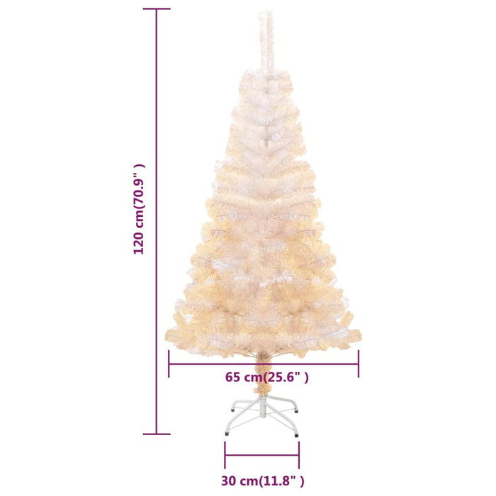 Albero di Natale Artificiale Punte Iridescenti in PVC