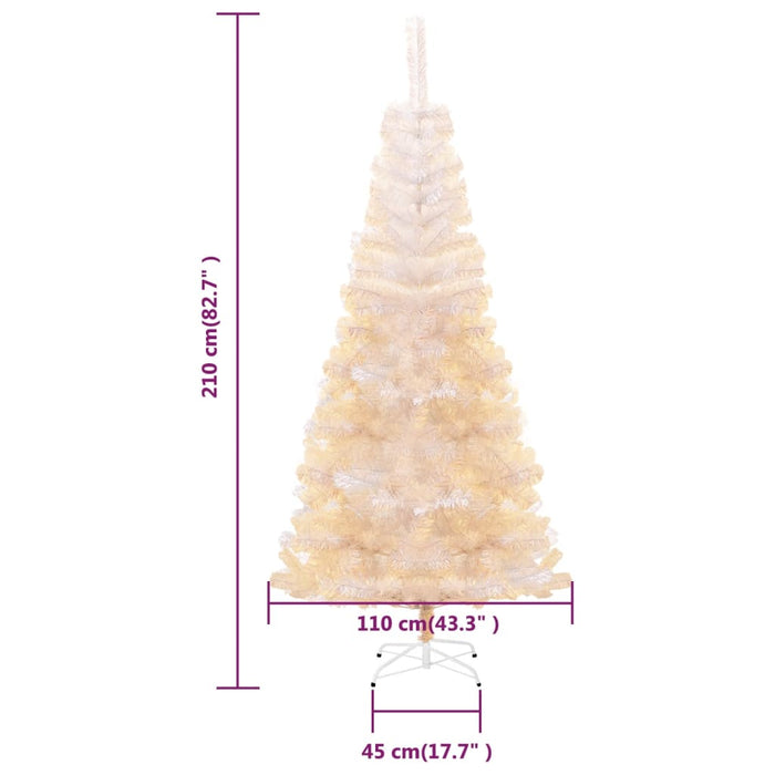 Albero di Natale Artificiale Punte Iridescenti in PVC