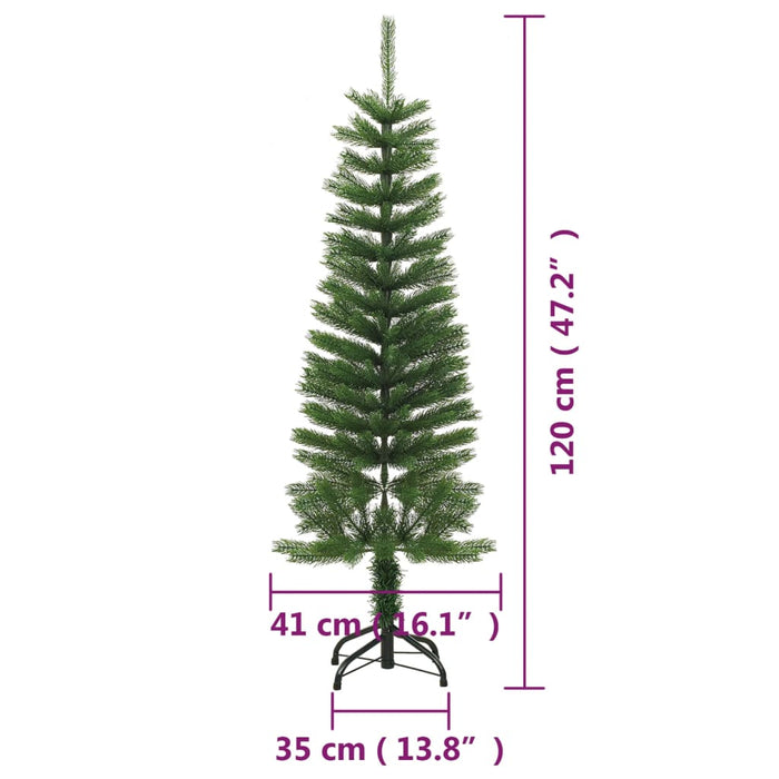 Albero di Natale Artificiale Sottile con Base in PE