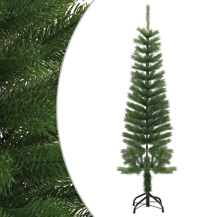 Albero di Natale Artificiale Sottile con Base in PE