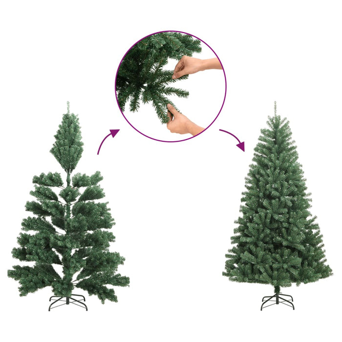 Albero di Natale Artificiale Sottile con Base in PE