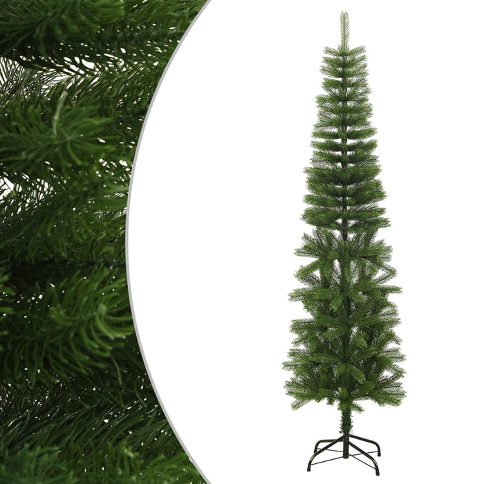 Albero di Natale Artificiale Sottile con Base in PE